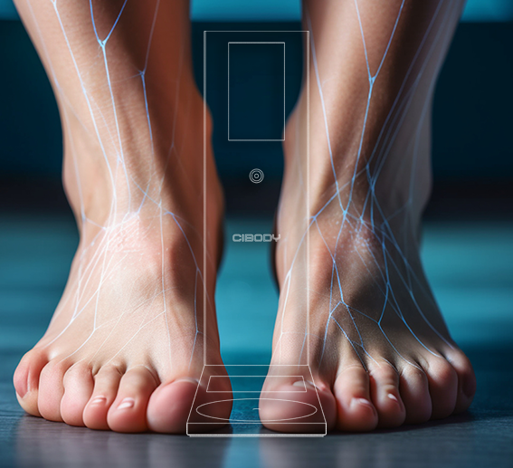 Ayak ölçüm cihazı klinik raporlama ekranı ve ortopedik analiz.